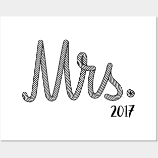 Mrs. Bride 2017 Wedding Gift Rope Posters and Art